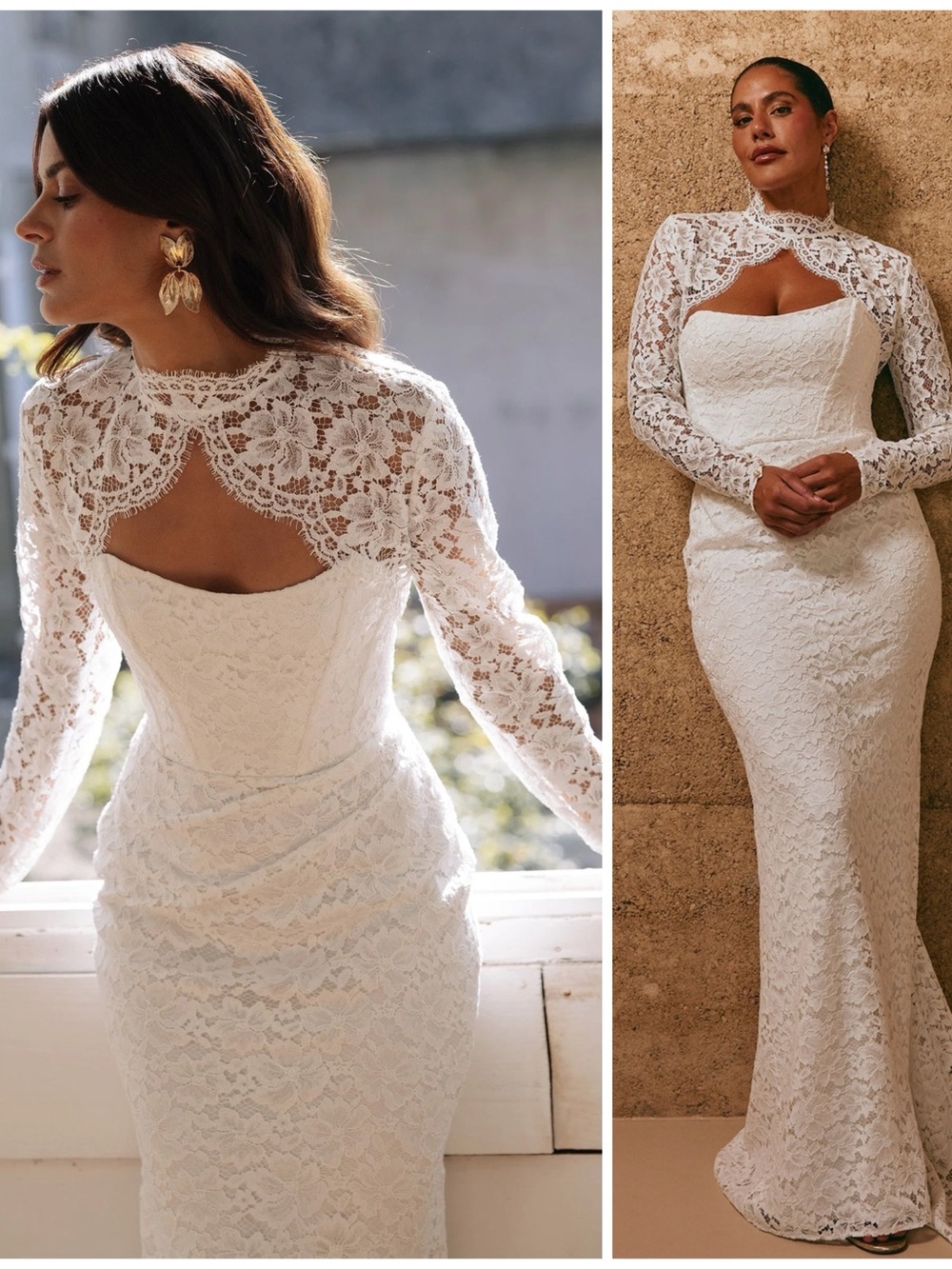 NEW Grace Loves Lace Joy Strapless Wedding Dress (L) and Joy Bolero Jacket (M)